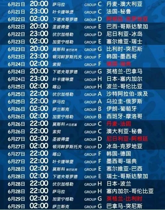 世界杯开始时间，四年一次的全球狂欢倒计时